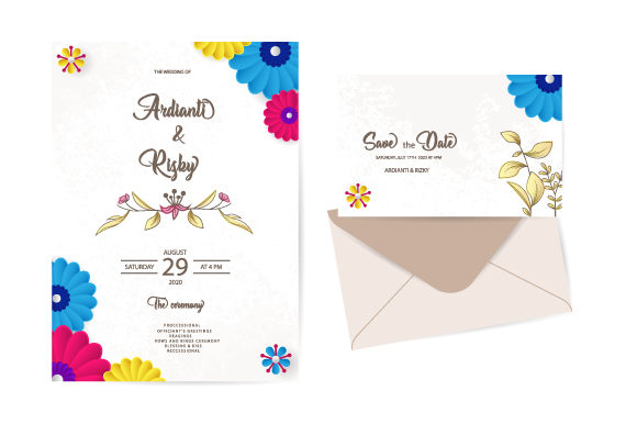 Beautiful Floral Wedding Invitation Card: Integrating Design Assets into Your Production Workflow