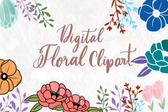 Digital Floral Elements: Elevate Designs with Watercolor