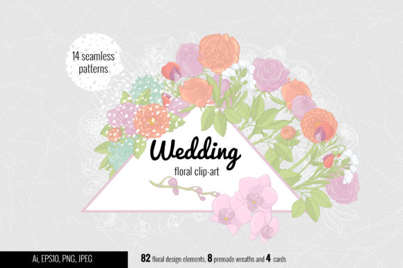 Elevating Design with Authentic Wedding Floral Clipart and Patterns