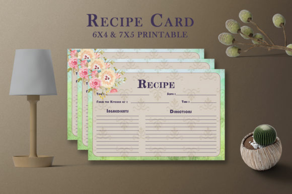 Evaluating Artistic Floral Recipe Card Template V27 for Personal and Gift Use