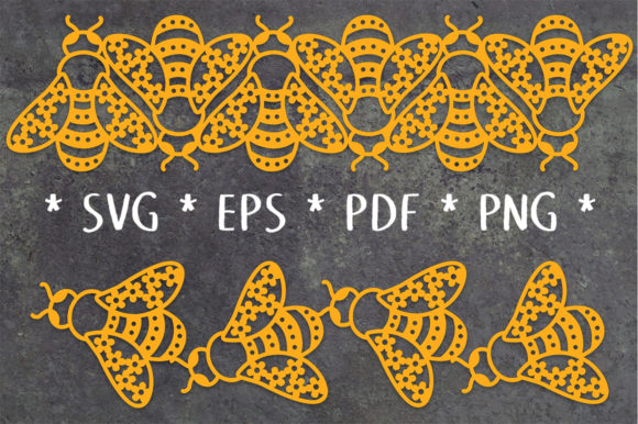 Floral Bee Repeating Borders: A Practical Asset for Digital Fabrication