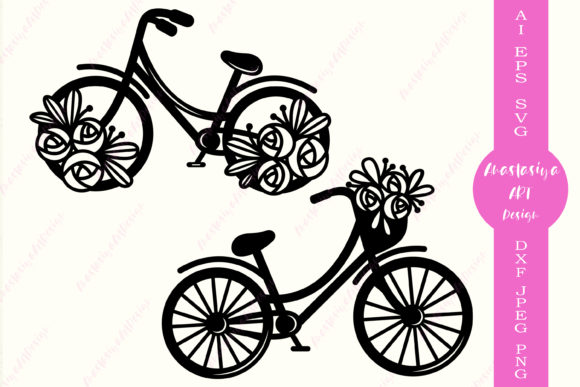 Floral Bicycle Silhouette: A Comprehensive Guide to Digital Vector Assets for Creative Projects