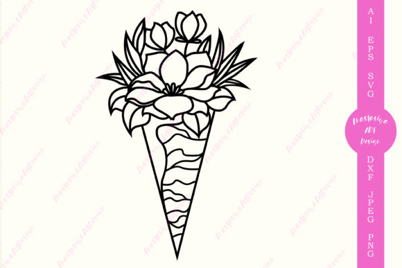Floral Bouquet Flower Ice Cream: Integrating Digital Assets into Creative Workflows