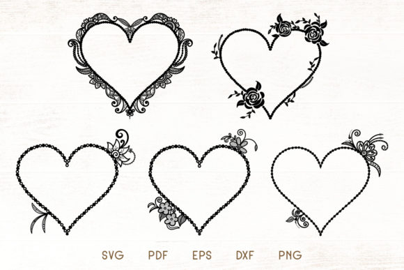 Floral Heart Frames: Versatile Vector Designs for Creative Projects