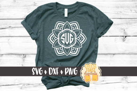 Floral Mandala Monogram Frame: A Versatile Design for Personalized Crafting
