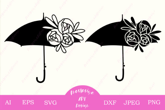 Floral Umbrella - Weather: Evaluating Digital Cut Files for Seasonal Crafting Projects