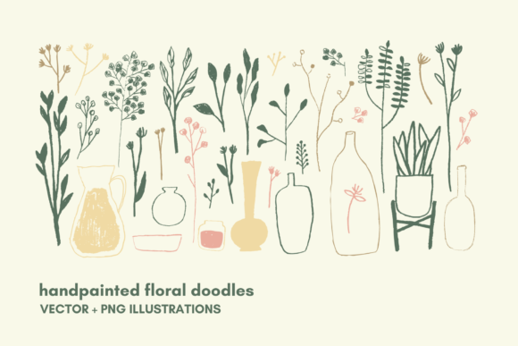 Modern and Hip Floral Pattern Elements Guide