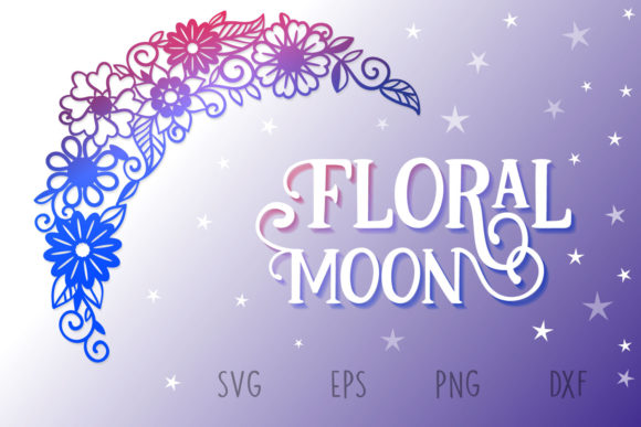 Papercut Floral Moon: Versatile SVG Designs for Crafters and Small Businesses