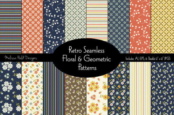 Seamless Retro Floral Geometric Pattern: Practical Applications for Modern Design Projects