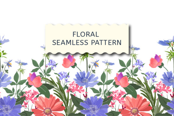 Summer Floral Seamless Borders for Design