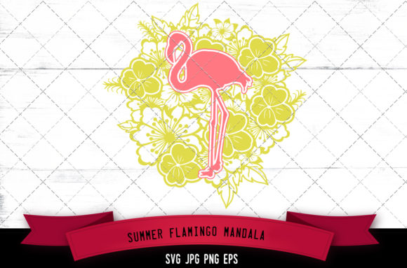 Tropical Floral Flamingo Mandala: Versatile Silhouette Assets for Modern Creative Projects