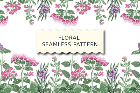 Vector Floral Border, Aroma Herbs: Elevating Design with Botanical Authenticity