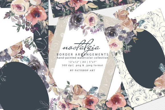 Watercolor Floral Background Collection: Elevating Design with Nostalgic Elegance