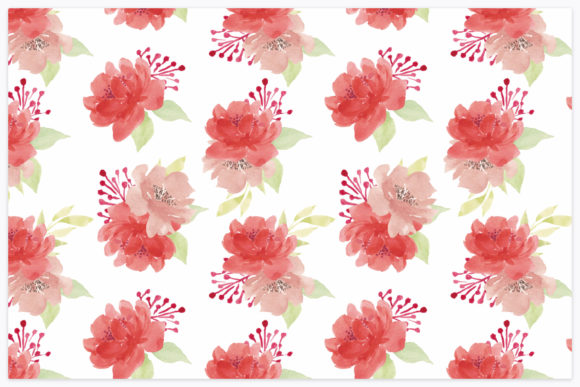 Watercolor Red Floral Seamless Pattern: Creative Uses